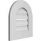 Ekena Millwork Round Top Surface Mount PVC Gable Vent: Functional, w/ 3-1/2"W x 1"P Standard Frame, 16"W x 18"H GVPRT16X1801SF - alternate 3